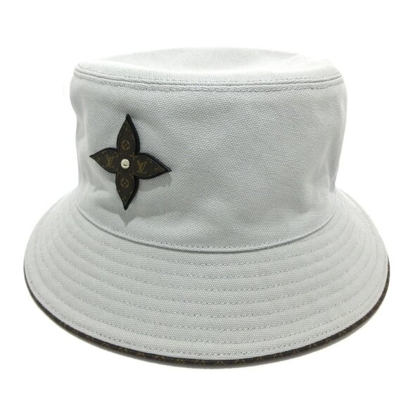 Auth LOUIS VUITTON - Light gray Unconfirmed Hat Cotton - Picture 1 of 8